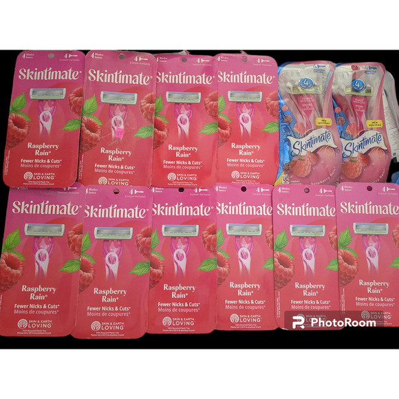 12 4ct Schick women's skintimate raspberry rain disposable razors #1040
